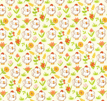 Load image into Gallery viewer, Fabric Traditions - Farm Babies Chickens - 1/2 YARD CUT
