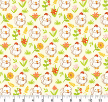 Load image into Gallery viewer, Fabric Traditions - Farm Babies Chickens - 1/2 YARD CUT
