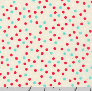 Robert Kaufman - Dots Multi Red - 1/2 YARD CUT