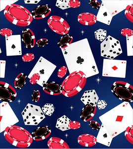 David's Textiles - Casino Fun! - Black and Red Casino - 1/2 YARD CUT