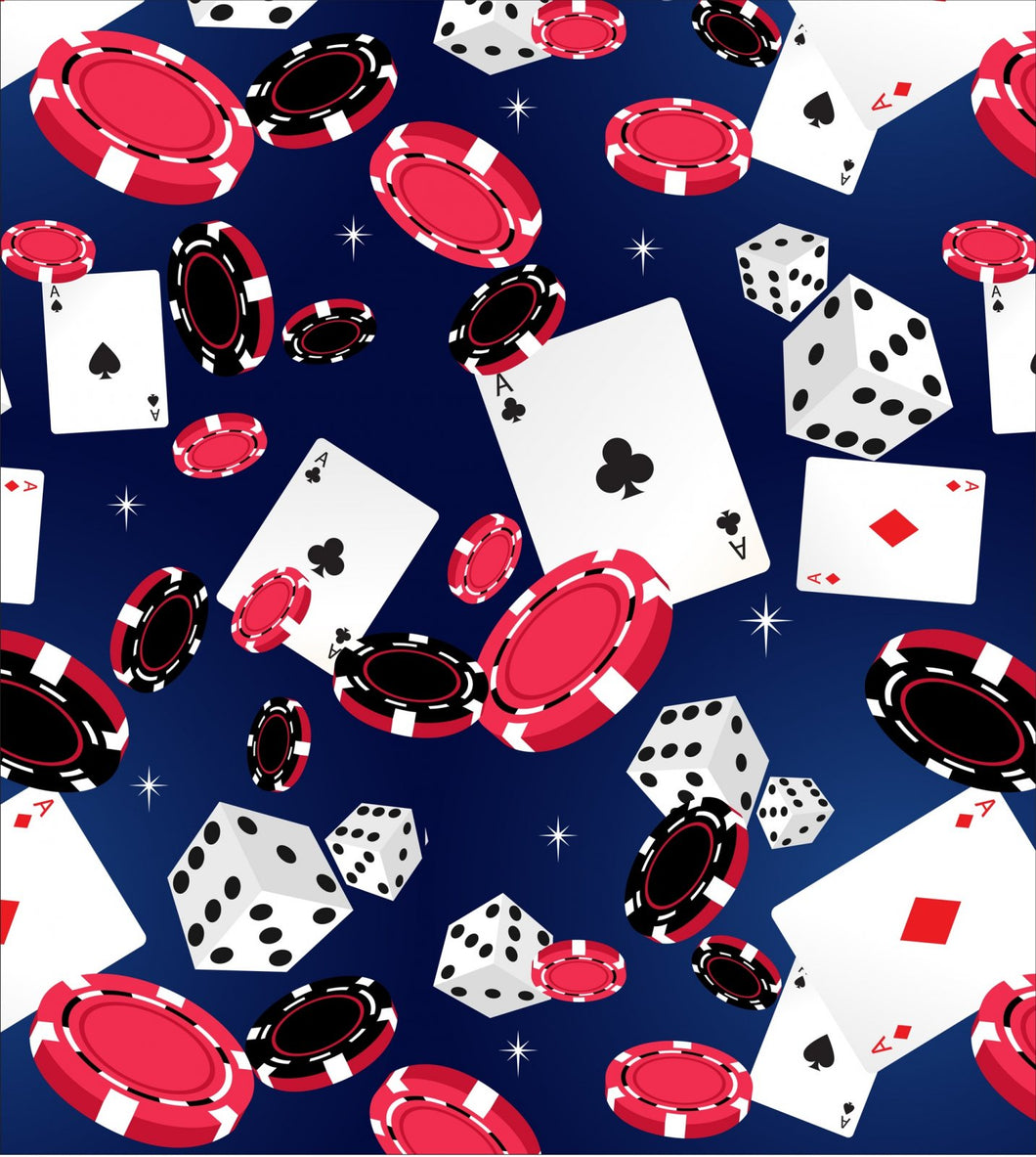 David's Textiles - Casino Fun! - Black and Red Casino - 1/2 YARD CUT