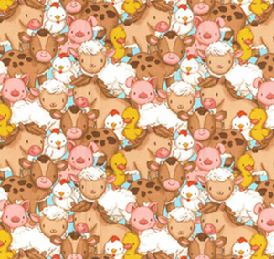 Fabric Traditions - Farm Babies Packed - 1/2 YARD CUT