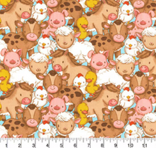 Load image into Gallery viewer, Fabric Traditions - Farm Babies Packed - 1/2 YARD CUT
