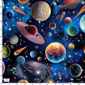 space planets fabric