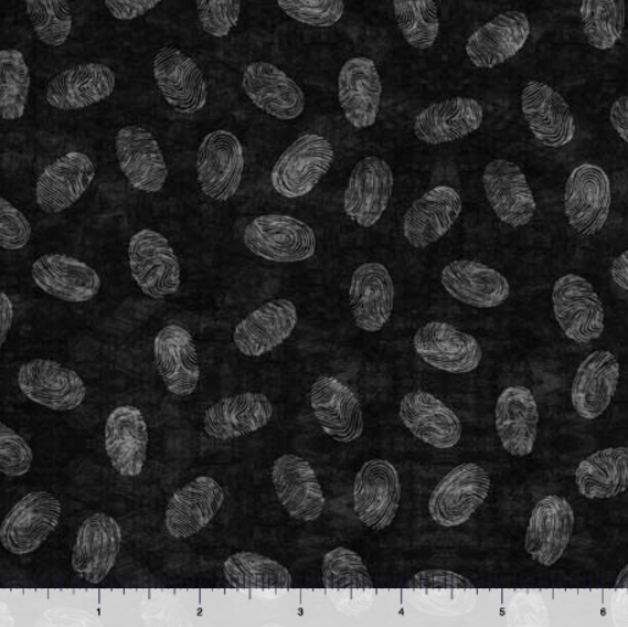 QT Fabrics - True Detective - Fingerprints Black - 1/2 YARD CUT ...