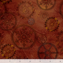 Load image into Gallery viewer, QT Fabrics - Aquatic Steampunkery - Gears - 1/2 YARD CUT
