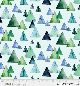 P&B Textiles - Gemstones Spaced Triangles - 1/2 YARD CUT