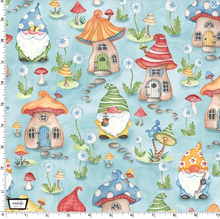 Load image into Gallery viewer, Michael Miller - Better Gnomes &amp; Gardens - Gnome Sweet Gnome - 1/2 YARD CUT
