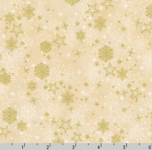 Load image into Gallery viewer, Robert Kaufman - Traditional Trimmings - Stars Cream w/Metallic - 1/2 YARD CUT
