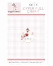 Load image into Gallery viewer, Poppy Cotton Zipper Pull Charm - Kitty
