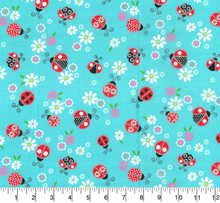 Load image into Gallery viewer, Fabric Traditions - Ladybug Glitter - 1/2 YARD CUT
