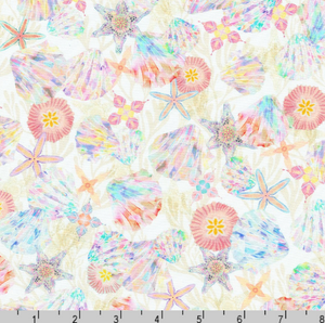 Robert Kaufman - Oceanica - Shells Natural - 1/2 YARD CUT