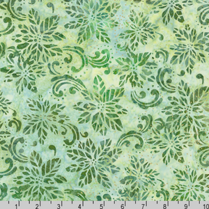 Robert Kaufman - Joyful Holidays Batiks - Poinsettia Pear - 1/2 YARD CUT