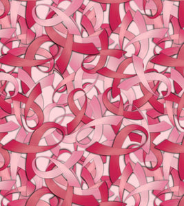 David's Textiles - Ribbons on Ribbons - Breast Cancer Awareness - 1/2 YARD CUT