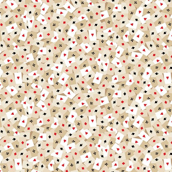 Marcus Fabrics - Full House - Playing Cards - 1/2 YARD CUT