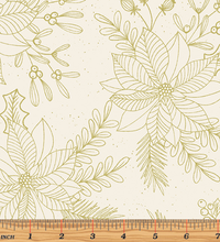 Load image into Gallery viewer, Benartex/Kanvas - Holiday Sparkle - Sparkling Poinsettias Cream - 1/2 YARD CUT

