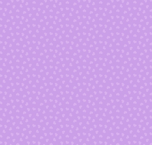 Elizabeth Studio - Lavender Tonal Hearts - 1/2 YARD CUT