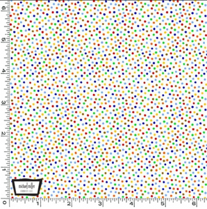 Michael Miller - Rainbow Garden Pindot - 1/2 YARD CUT