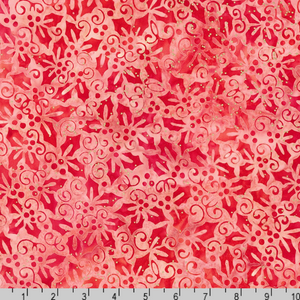 Robert Kaufman - Joyful Holidays Batiks - Holly Ruby - 1/2 YARD CUT