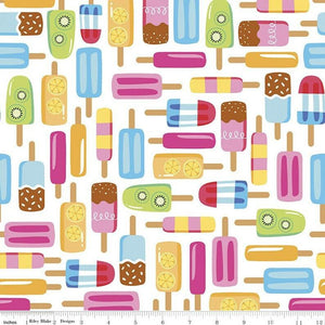 Riley Blake - Rainbow Fruit - Popsicles - 1/2 YARD CUT