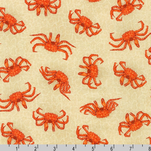 Load image into Gallery viewer, Robert Kaufman - Catch of the Day - Crab - 1/2 YARD CUT
