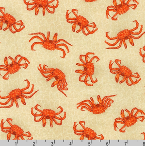 Robert Kaufman - Catch of the Day - Crab - 1/2 YARD CUT