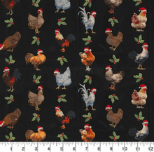 Load image into Gallery viewer, Fabric Traditions - Holiday Rooster - 1/2 YARD CUT
