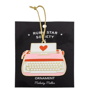 Ruby Star Society Ornament - Typewriter by Melody Miller