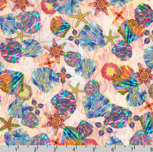 Robert Kaufman - Oceanica - Shells Sand - 1/2 YARD CUT