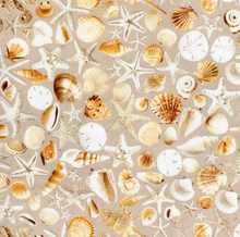 Load image into Gallery viewer, Hi Fashion - Seashells in the Sand - 1/2 YARD CUT
