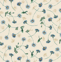 Load image into Gallery viewer, Timeless Treasures - Dragonfly Garden - Small Falling Vintage Flowers - 1/2 YARD CUT
