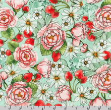 Load image into Gallery viewer, End of Bolt - Strawberry Season - Floral Seafoam - 31&quot;
