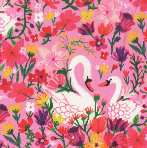 Windham Fabrics - Swan Floral - 1/2 YARD CUT