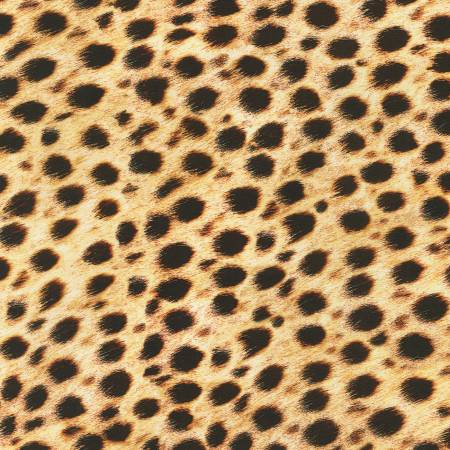 Robert Kaufman - Wild Cheetah Skin - Digital Print - 1/2 YARD CUT