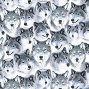 Timeless Treasures - Snow Packed Wolves - 1/2 YARD CUT