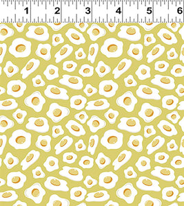 Clothworks - Cluck Cluck Bloom - Eggs Citron - 1/2 YARD CUT
