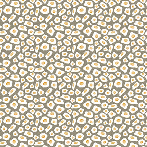 Clothworks - Cluck Cluck Bloom - Eggs Taupe - 1/2 YARD CUT