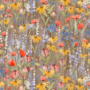 Clothworks - Enjoy the Little Things - WIldflowers - 1/2 YARD CUT