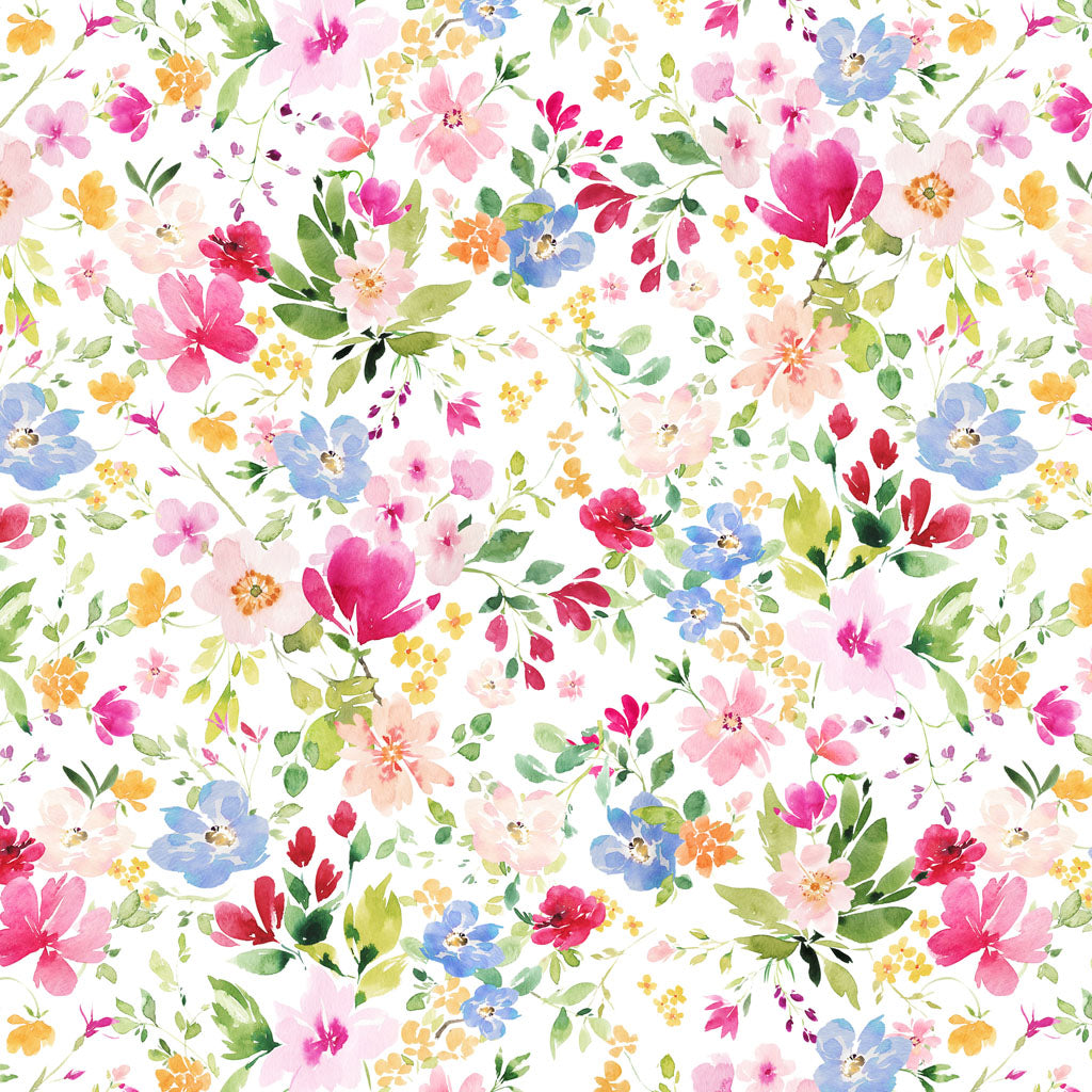 Clothworks - Flourish - White Packed Floral - 1/2 YARD CUT – Dreaming ...