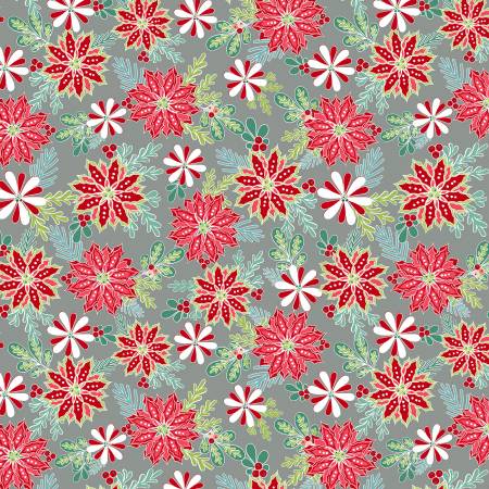 Contempo - Christmas Floral - 1/2 yard cut