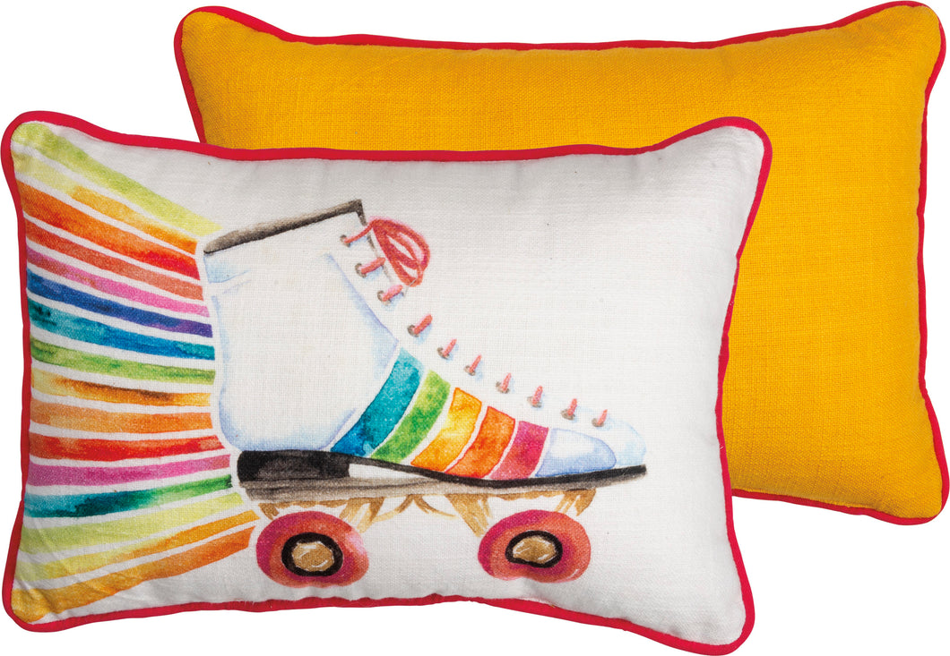 Rainbow Rollerskate Pillow