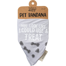 Load image into Gallery viewer, You Look Like I Could Use a Treat Pet Bandana
