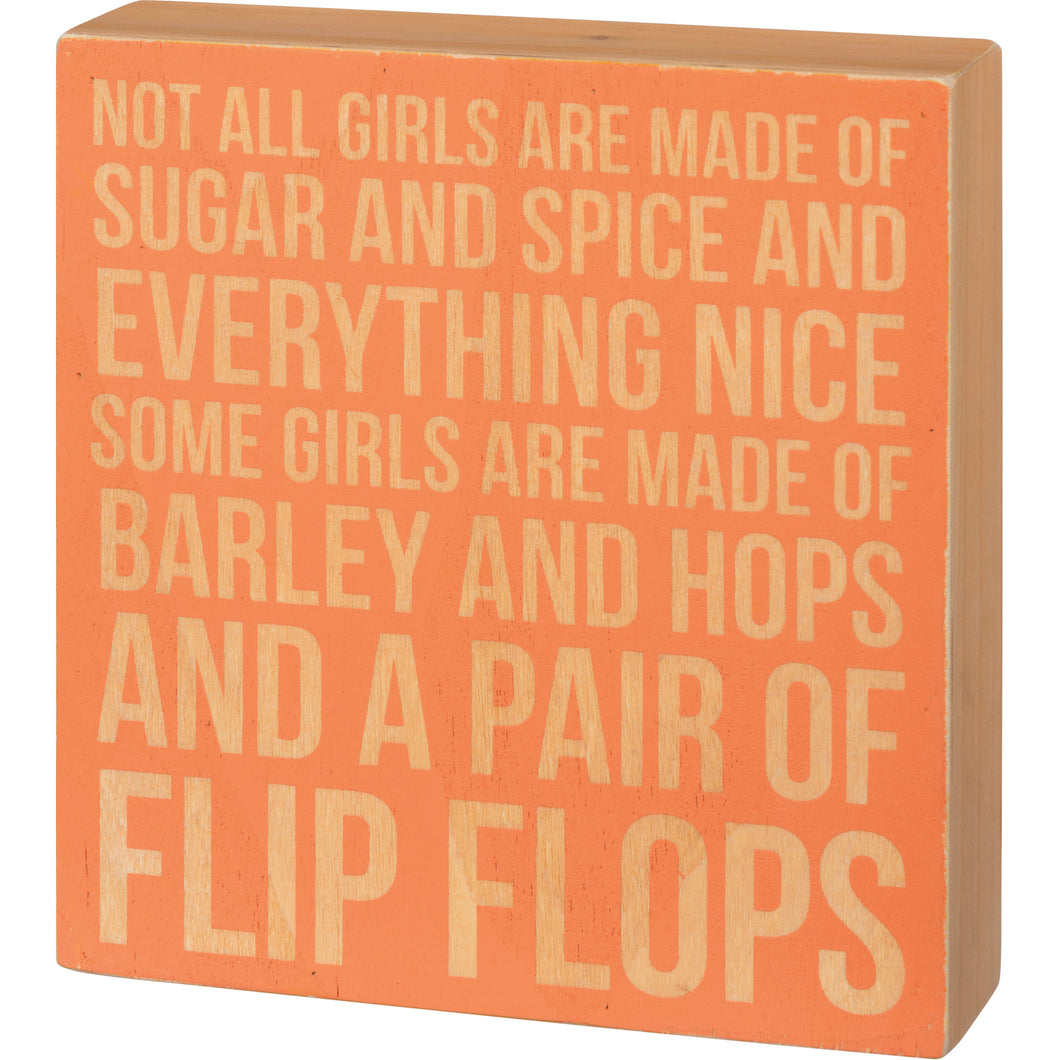 Barley, Hops, & Flip Flops Sign