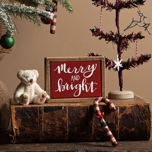 Merry and Bright Mini Box Sign