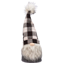 Load image into Gallery viewer, Large Plaid Stuffed Gnome Shelf Sitter
