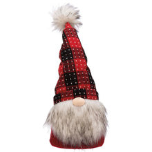 Load image into Gallery viewer, Large Plaid Stuffed Gnome Shelf Sitter
