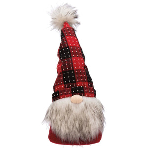 Large Plaid Stuffed Gnome Shelf Sitter