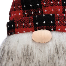 Load image into Gallery viewer, Large Plaid Stuffed Gnome Shelf Sitter
