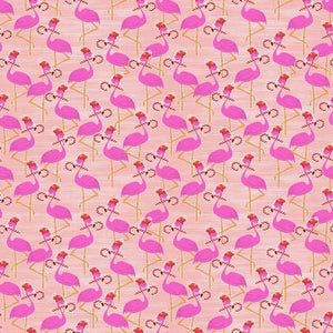 Paintbrush Studio - Flamingo Christmas - Pink - 1/2 YARD CUT
