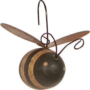Metal Bees Ornament Set
